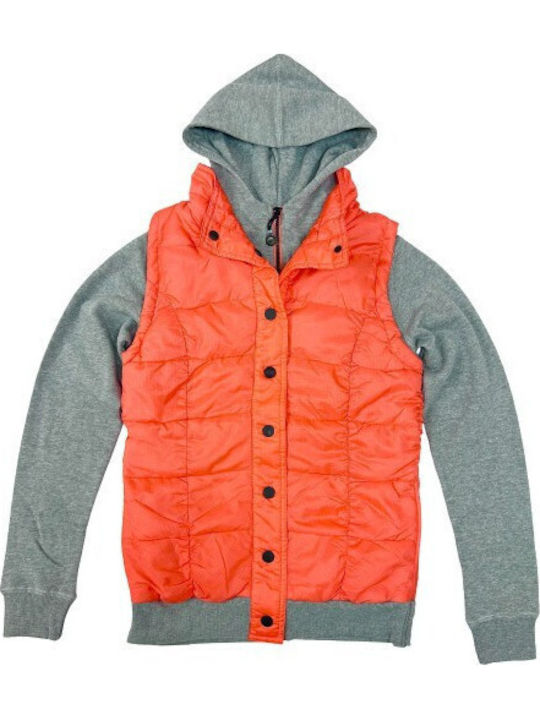Women's Sweatshirt Hooded Orange