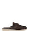 Flat Suede Mules σε Καφέ Χρώμα
