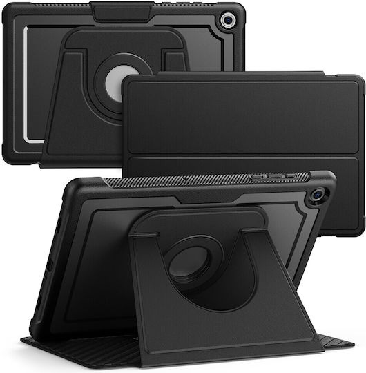 Hybrid Flip Cover Περιστρεφόμενη Ανθεκτική Μαύρη (Galaxy Tab A11+ / Galaxy Tab A9+)