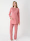 erdeniz Pyjama mit Morgenmantel Schwangerschaft & Stillen Salmon