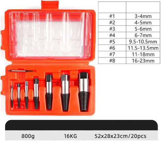 Extractor Puller Set for Screws 6pcs