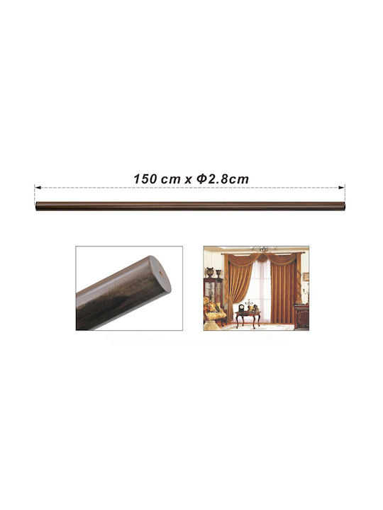 Galifas Дърво Корниз Φ28мм 150бр Кафяв