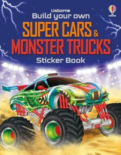 Build Your Own Super Cars And Monster Trucks Sticker Book - Usborne Publishing Ltd - Paperback / Softback