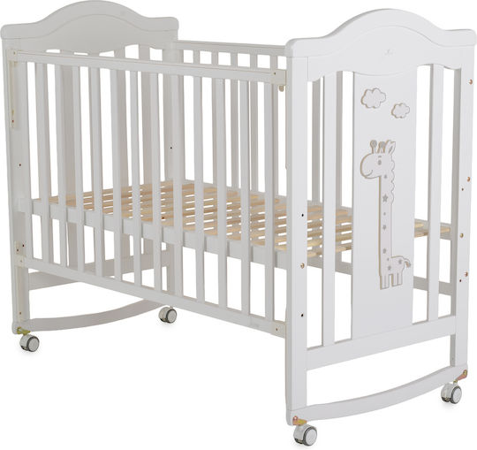 Cangaroo Babybett Weiß mit Matratze 60x120cm
