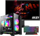 Vengeance Vengeance Maverick-S4 Гейминг Настолен компютър (Ryzen 7-5700/32GB DDR4/512GB SSD/Radeon RX 9060/Без операционна система) с клавиатура (International English) с монитор MSI PRO MP2412