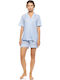 Pink Label Summer Women's Pajama Set Blue