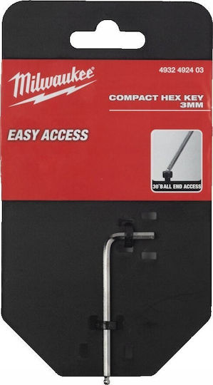 Milwaukee Cheie Allen cu vârf de dimensiune 3mm 13849523