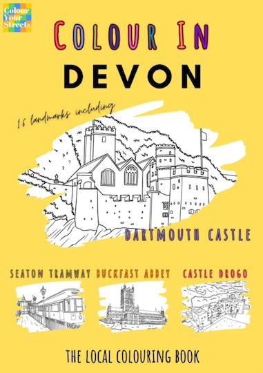 Devon Colouring Book A4 Colour Your Streets Paperback Softback