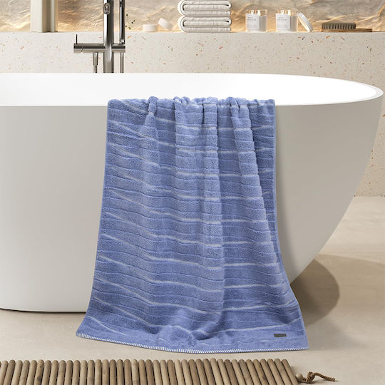 Lino Home Πετσέτα Σώματος Loomline 80x150εκ. Ντένιμ Βάρους 600gr/m²
