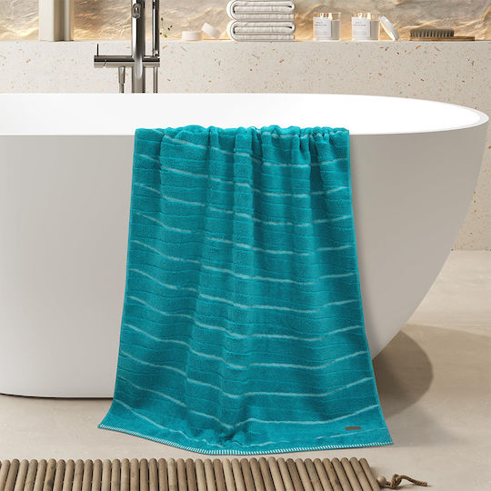 Lino Home Πετσέτα Σώματος Loomline 80x150εκ. Πετρόλ Βάρους 600gr/m²
