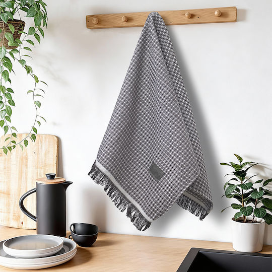 Lino Home Geschirrtuch aus 100% Baumwolle in Gray Farbe 40x60cm