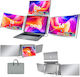 Monitor Portabil Extensibil Triplu Laptop Qova Ecran Quad 16 Inch 3 Ips 16:10 Ecrane Full Hd 1200p Pliabil Rotativ 360° Compatibil Windows Macbook Suport Reglabil Compatibil Laptopuri 12"-18,5" Srgb 100% Geantă Inclusă