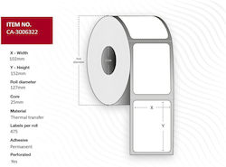 Capture 475 Selbstklebende Etikettenrollen 102x152mm 12Stück