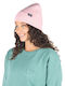 Beanie Beanie with Rib Knit in Pink color