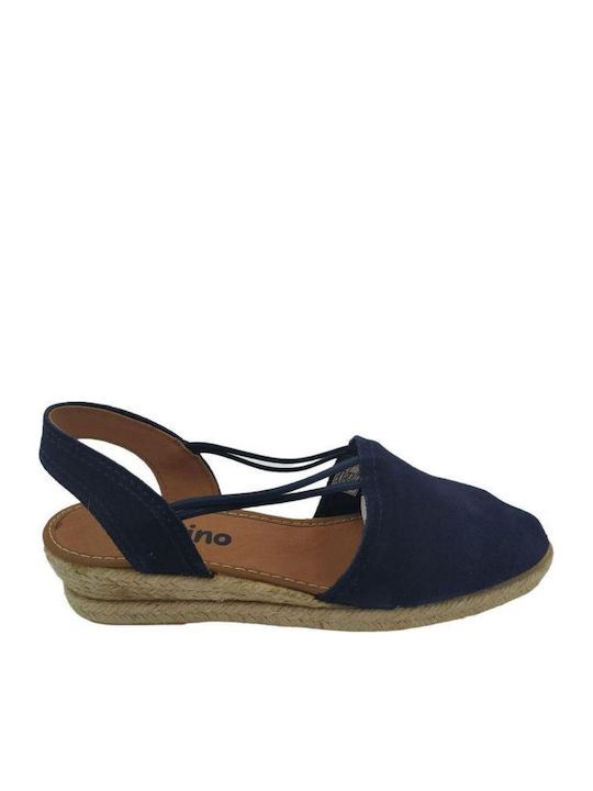 Damenplattformen im Espadrilles-Stil Blau