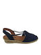 Damenplattformen im Espadrilles-Stil Blau