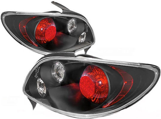 Carro 224041 Задни Фарове Комплект Черна Основa Peugeot 206 1998-2007 Sonar Style