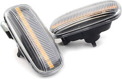 Carro 279313 Πλαϊνά Φλας Φτερού Audi A3 8p 03-08 A4 B6/b7 00-07 A6 C6 02-05 Allroad A8 D3 04-09 Tt 8j 06-11 Led Dynamic Crystal Λευκά 2 Τεμάχια