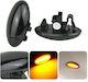 Carro 31227 Странични Flash Крила Peugeot 107 1007 206 307 407 4007 607 Partner Citroen C2 C3 Xsara Toyota Aygo LED Dynamic Тъмни 2 Бройки