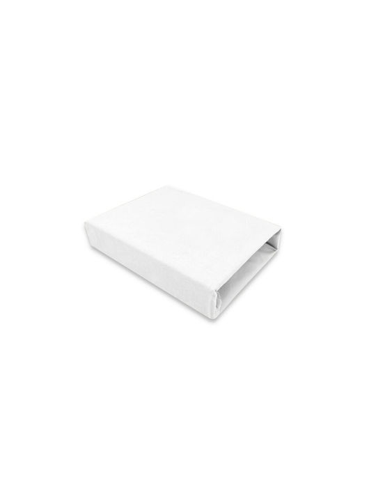 Qmini Cearșaf pentru bebeluși Pentru Cradle Flanelă cu Cauciuc Alb 76x43buc