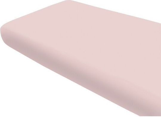 MimiNu Cearșaf pentru bebeluși Pentru Patut Bumbac cu Cauciuc Roz 160x80buc