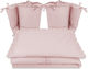 MimiNu Baby Crib Bedding Set 4pcs Powder Pink