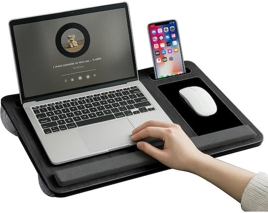 Tabelul pentru Laptop până la 17" 55x34 cm with mouse holder and forearm support with double ventilation cushions