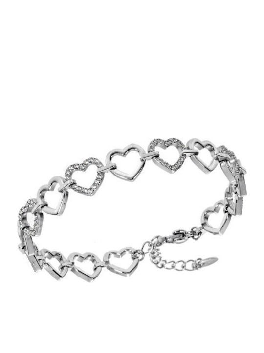 Senza Damen Armband mit Herz-Design aus Stahl