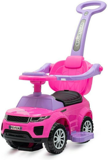 BabyMix Αυτοκινητάκι Ride On με Χειρολαβή για 36+ μηνών με Ήχους Ροζ
