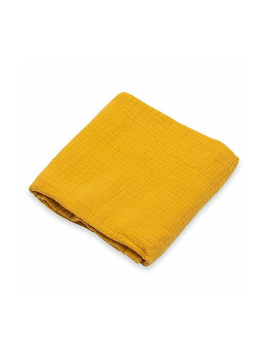 New Baby Pătură Pepinieră Swaddling pături 100% bumbac Galbenă 60x60cm