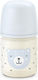 Suavinex Glass Baby Bottle Anti-Colic with Silicone Nipple for 0+, 0+ m, months Blue 120ml