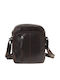 Geantă Bărbătească de Umăr / Tip Crossbody din Piele Maro