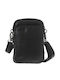 Leder Herrentasche Schulter / Crossbody Schwarz