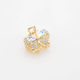 Mini Gold Metallische Haarspange Strass 3