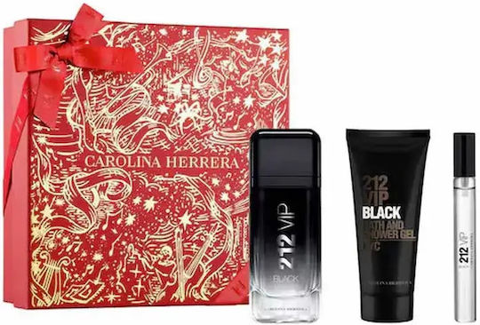 Carolina Herrera 212 Vip Black Set pentru bărbați 3buc
