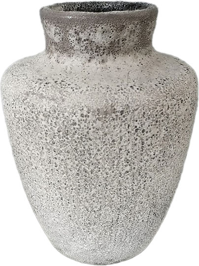 keleman Διακοσμητικό Βάζο Τσιμεντένιο Γκρι Y18.5cm