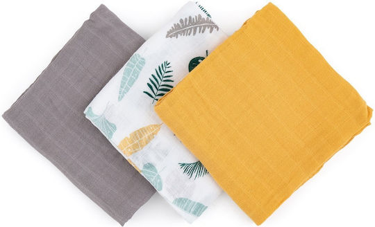 Petite & Mars Baby Burp Cloth Multicolor 68x68εκ. 3buc