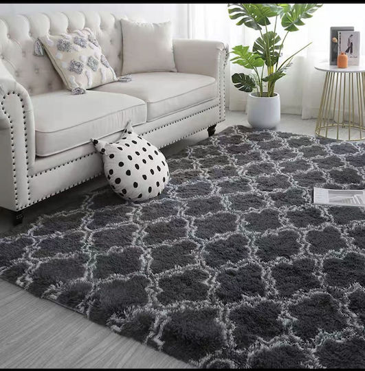 Kraft World Rutschfest Teppich Rechteckig Pelzige Grey, Crpg-design50x80-grey