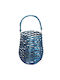 keleman Wooden Lantern Blue 26.5x26.5x33cm