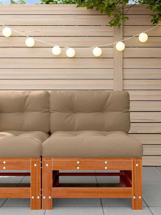 Zweisitziges Sofa Außenbereich Holz mit Kissen 63.5x57.5x60cm