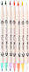 Topwrite Pastel Μαρκαδόροι Ζωγραφικής 1mm με Διπλή Μύτη Σετ 7 Χρώματα