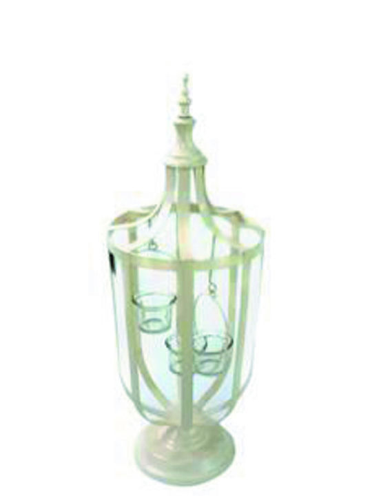 keleman Candle Holder Metal in White Color 21x55.5x21cm 1pcs