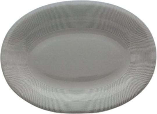 keleman Serving Platter Oval made of Porcelain Gray 33x33cm