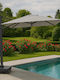 Hanging Aluminum Grey Garden & Terrace Parasol 2.6x3.5m