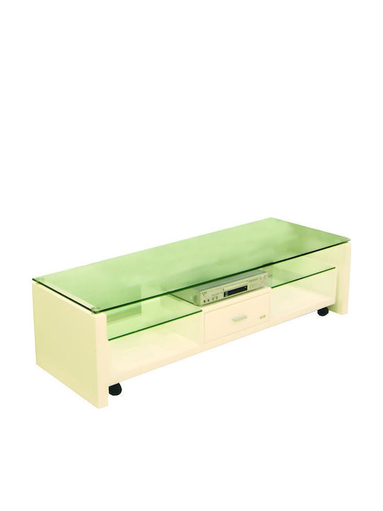 Έπιπλο Τηλεόρασης Λευκό Μ160xΠ52xΥ42cm