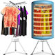 Bakaji Folding Electric Floor Clothes Drying Rack made of Aluminum 1000W 150x65cm