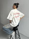 Baumwoll Weiß Damen T-Shirt