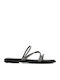 Black Slippers Made In Greece Glitter Straps