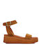 Ταμπά Δερμάτινα Flatforms Φαρδύ Λουρί Αγκράφα