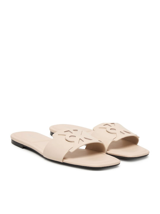 Calvin Klein Leder Flache Sandalen für Damen in...